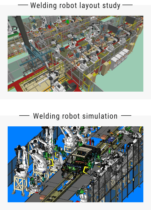 Welding robot layout study,Welding robot simulation